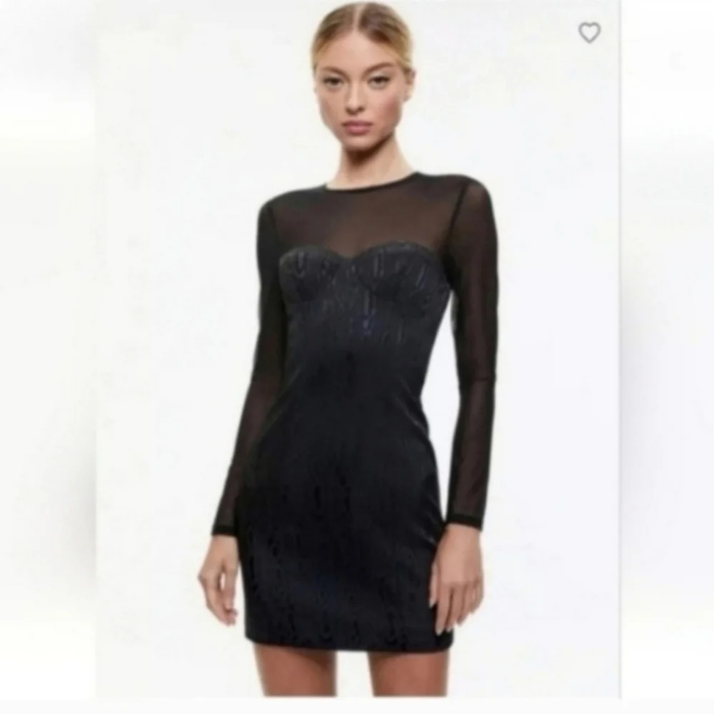 Alice + Olivia Women's Takako Crewneck Mini Dress Size 0 NWT - Picture 8 of 13